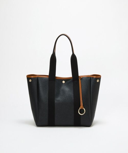 TOPKAPI / トプカピ トートバッグ | 【Breath TOPKAPI】SCOTCH GRAIN スコッチグレイン ロングハンドル ボックス トートバッグ チャーム付き　A4 / 2way　 | 詳細25