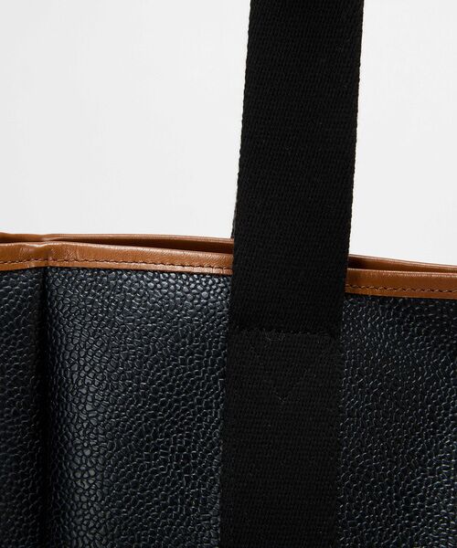 TOPKAPI / トプカピ トートバッグ | 【Breath TOPKAPI】SCOTCH GRAIN スコッチグレイン ロングハンドル ボックス トートバッグ チャーム付き　A4 / 2way　 | 詳細26