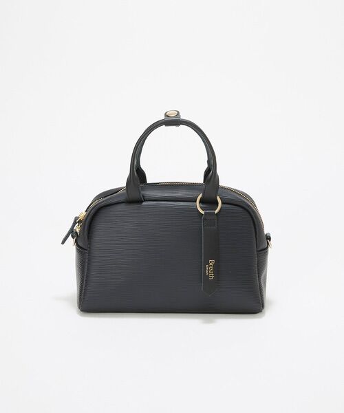 TOPKAPI / トプカピ ボストンバッグ | 【Breath TOPKAPI】RIPPLE リプル ミニ ボストンバッグ チャーム付き（ブラック）