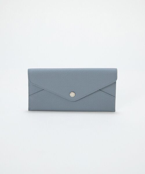 TOPKAPI / トプカピ 財布・コインケース・マネークリップ | 【Breath TOPKAPI】DUAL デュアル シュリンクレザー バイカラー 長財布　薄型 / 軽量（ブルーグレー）