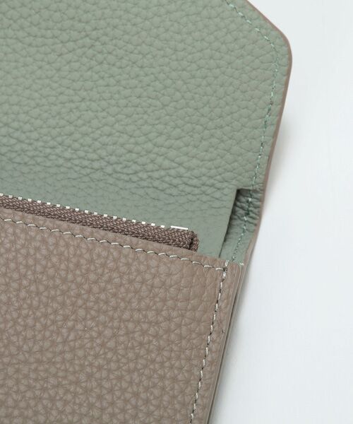 TOPKAPI / トプカピ 財布・コインケース・マネークリップ | 【Breath TOPKAPI】DUAL デュアル シュリンクレザー バイカラー 三つ折り 財布　薄型 / 軽量 | 詳細14