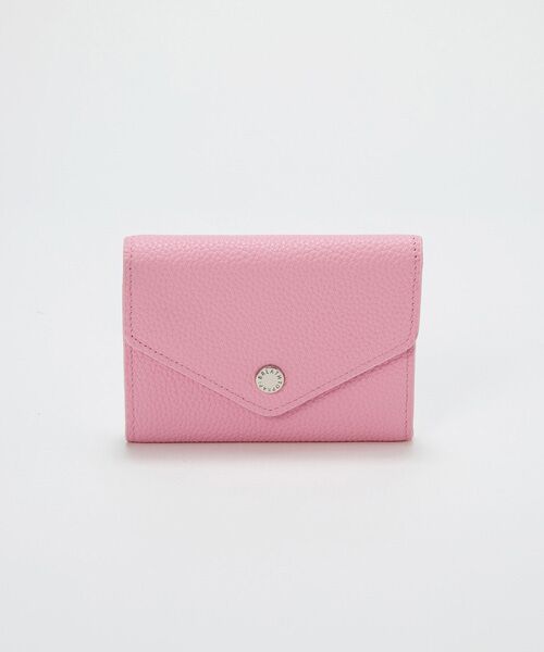 TOPKAPI / トプカピ 財布・コインケース・マネークリップ | 【Breath TOPKAPI】DUAL デュアル シュリンクレザー バイカラー 三つ折り 財布　薄型 / 軽量（ピンク）