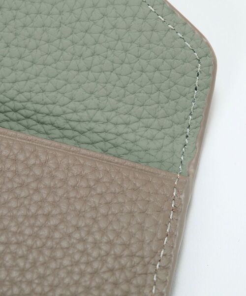 TOPKAPI / トプカピ 財布・コインケース・マネークリップ | 【Breath TOPKAPI】DUAL デュアル シュリンクレザー バイカラー フラグメントケース　薄型 / 軽量 | 詳細4