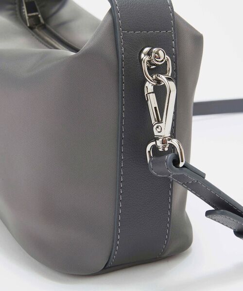 TOPKAPI / トプカピ トートバッグ | 【TREASURE TOPKAPI】ナイロン レザーコンビ ハンドルオープン ミニ ショルダーバッグ  | 詳細4