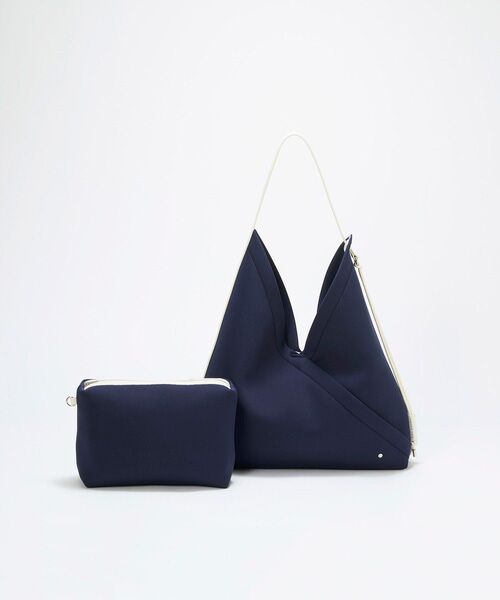 TOPKAPI / トプカピ トートバッグ | 【TREASURE TOPKAPI】ネオプレン 2way ワンハンドル ショルダーバッグ ポーチ付き（ネイビー）