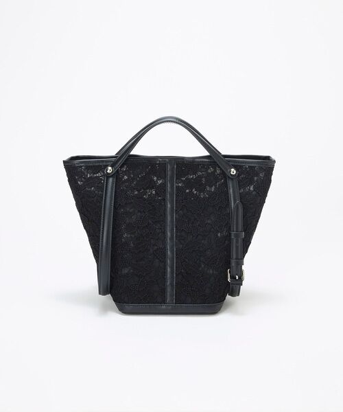 TOPKAPI / トプカピ トートバッグ | 【TREASURE TOPKAPI】2way チェンジング トートバッグ レース/レオパード(ブラック)