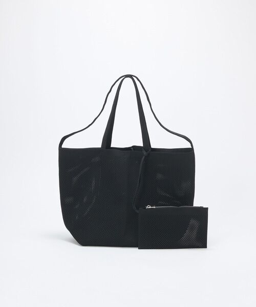 TOPKAPI / トプカピ トートバッグ | 【Breath TOPKAPI】ニットジャガード 2way ビッグ トートバッグ ポーチ付き（ブラック）