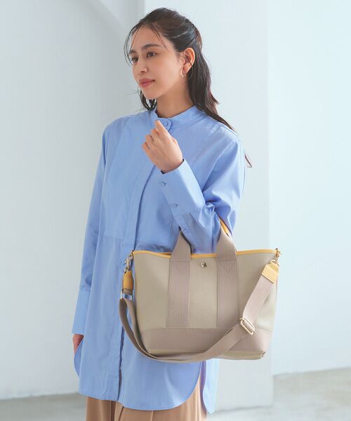 TOPKAPI / トプカピ トートバッグ | 【Breath TOPKAPI】【26SS新色】SCOTCH GRAIN スコッチグレイントート バッグ M（ショルダー付き）（ライトベージュ）