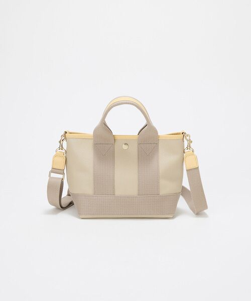 TOPKAPI / トプカピ トートバッグ | 【Breath TOPKAPI】【26SS新色】SCOTCH GRAIN スコッチグレイン ネオレザー ミニ トートバッグ SS（ショルダー付き）（ライトベージュ）