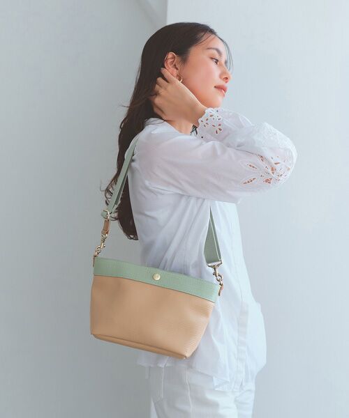 TOPKAPI / トプカピ ショルダーバッグ | 【Breath TOPKAPI】【26SS新色】RIPPLE リプル 舟形 ショルダー バッグ / 撥水（ペールミント）