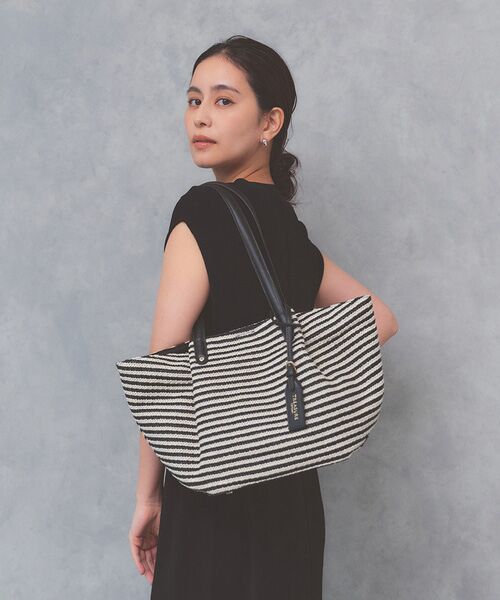 TOPKAPI / トプカピ トートバッグ | 【TREASURE TOPKAPI】ロングハンドル タック カゴバッグ（ブラック）