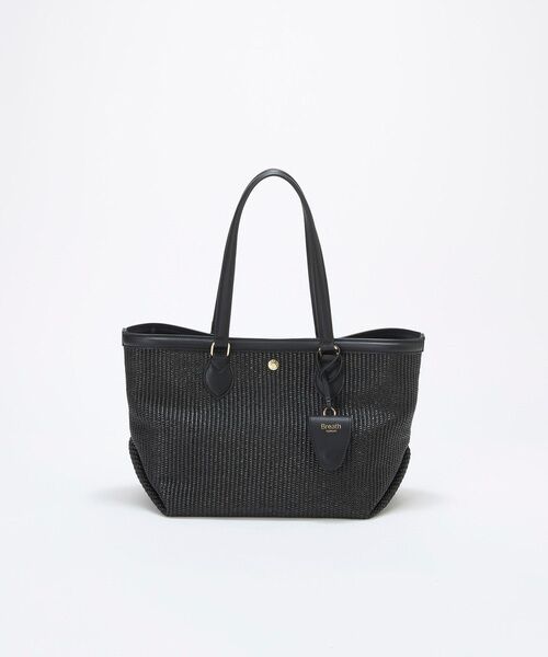 TOPKAPI / トプカピ トートバッグ | 【Breath TOPKAPI】サングラスホルダー付き レザーコンビ カゴバッグ L （ブラック）