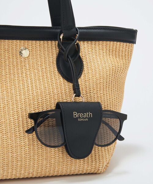 TOPKAPI / トプカピ トートバッグ | 【Breath TOPKAPI】サングラスホルダー付き レザーコンビ カゴバッグ M  | 詳細15
