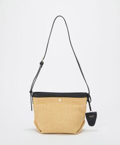 TOPKAPI / トプカピ ショルダーバッグ | 【Breath TOPKAPI】サングラスホルダー付き レザーコンビ カゴ ショルダーバッグ 