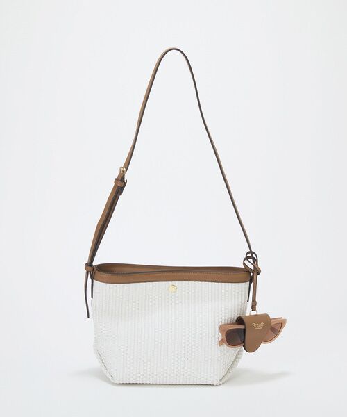 TOPKAPI / トプカピ ショルダーバッグ | 【Breath TOPKAPI】サングラスホルダー付き レザーコンビ カゴ ショルダーバッグ  | 詳細9