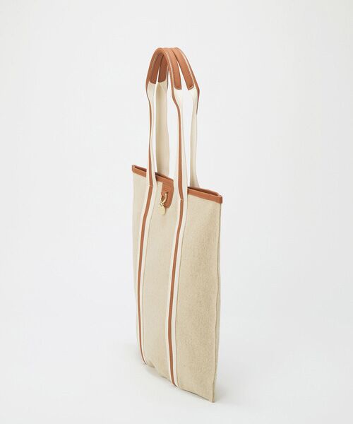 TOPKAPI / トプカピ トートバッグ | 【TREASURE TOPKAPI】レザーコンビ ストライプハンドル スリム トートバッグ　A4 / 軽量 | 詳細2