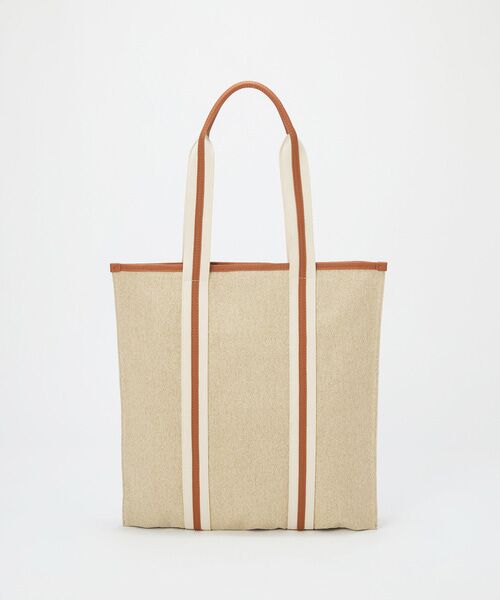 TOPKAPI / トプカピ トートバッグ | 【TREASURE TOPKAPI】レザーコンビ ストライプハンドル スリム トートバッグ　A4 / 軽量 | 詳細3