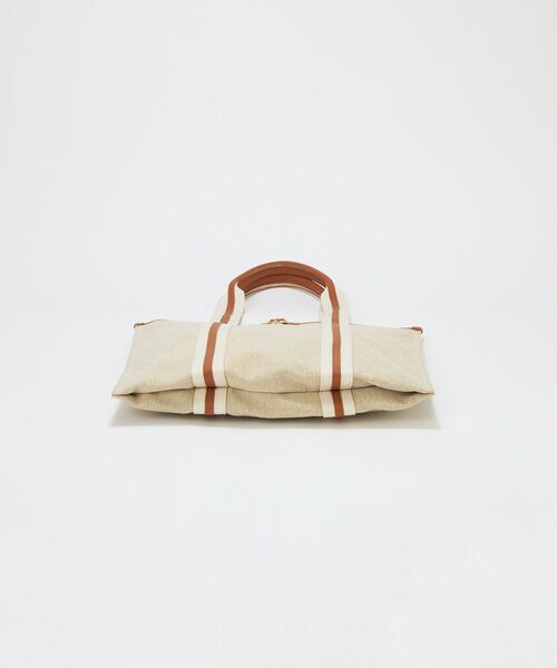 TOPKAPI / トプカピ トートバッグ | 【TREASURE TOPKAPI】レザーコンビ ストライプハンドル スリム トートバッグ　A4 / 軽量 | 詳細4