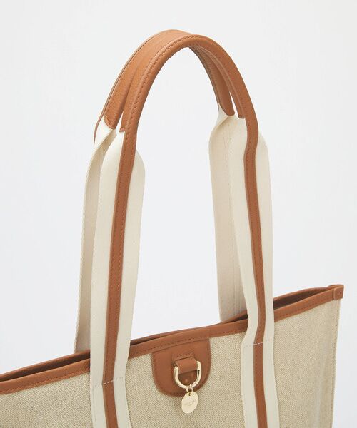 TOPKAPI / トプカピ トートバッグ | 【TREASURE TOPKAPI】レザーコンビ ストライプハンドル スリム トートバッグ　A4 / 軽量 | 詳細5
