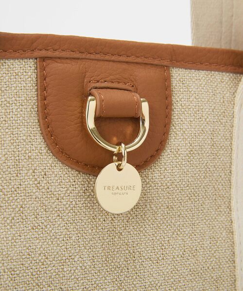 TOPKAPI / トプカピ トートバッグ | 【TREASURE TOPKAPI】レザーコンビ ストライプハンドル スリム トートバッグ　A4 / 軽量 | 詳細6