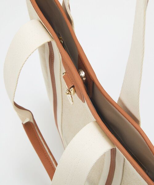 TOPKAPI / トプカピ トートバッグ | 【TREASURE TOPKAPI】レザーコンビ ストライプハンドル スリム トートバッグ　A4 / 軽量 | 詳細7