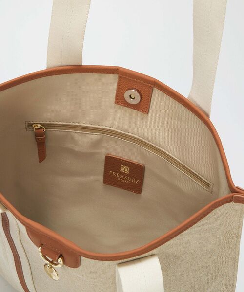 TOPKAPI / トプカピ トートバッグ | 【TREASURE TOPKAPI】レザーコンビ ストライプハンドル スリム トートバッグ　A4 / 軽量 | 詳細10