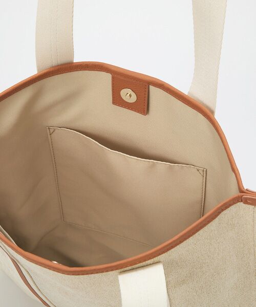 TOPKAPI / トプカピ トートバッグ | 【TREASURE TOPKAPI】レザーコンビ ストライプハンドル スリム トートバッグ　A4 / 軽量 | 詳細12