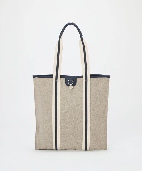 TOPKAPI / トプカピ トートバッグ | 【TREASURE TOPKAPI】レザーコンビ ストライプハンドル スリム トートバッグ　A4 / 軽量 | 詳細14