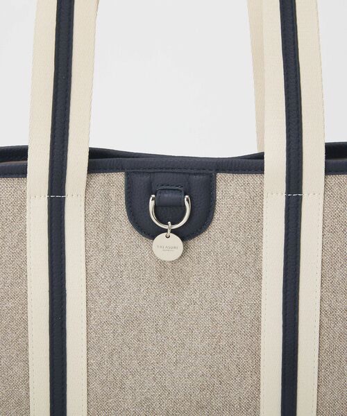 TOPKAPI / トプカピ トートバッグ | 【TREASURE TOPKAPI】レザーコンビ ストライプハンドル スリム トートバッグ　A4 / 軽量 | 詳細15