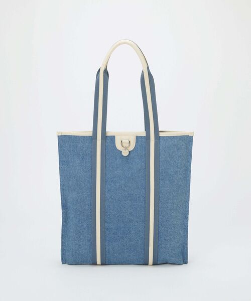 TOPKAPI / トプカピ トートバッグ | 【TREASURE TOPKAPI】レザーコンビ ストライプハンドル スリム トートバッグ　A4 / 軽量 | 詳細17