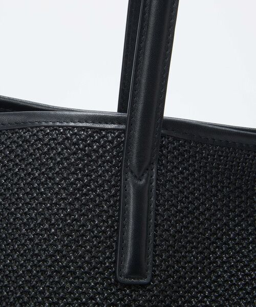 TOPKAPI / トプカピ トートバッグ | 【Breath TOPKAPI】レザーコンビ 雑材風 シンプル トートバッグ チャーム付き　A4 / 軽量 | 詳細17