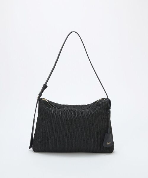 TOPKAPI / トプカピ ショルダーバッグ | 【Breath TOPKAPI】レザーコンビ 雑材風 シンプル ショルダーバッグ チャーム付き | 詳細1