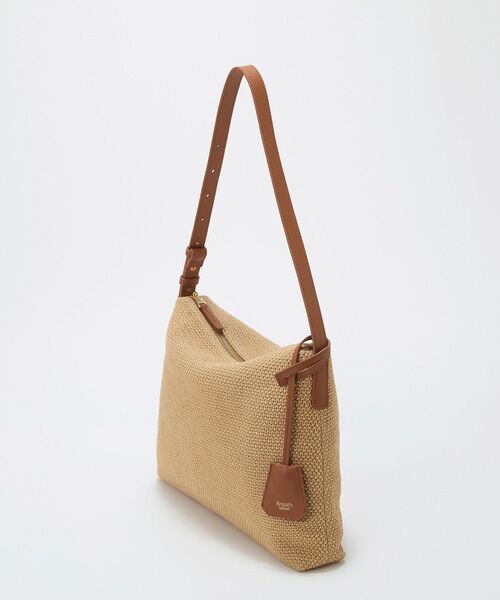 TOPKAPI / トプカピ ショルダーバッグ | 【Breath TOPKAPI】レザーコンビ 雑材風 シンプル ショルダーバッグ チャーム付き | 詳細7