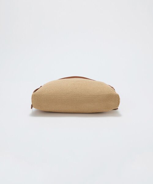 TOPKAPI / トプカピ ショルダーバッグ | 【Breath TOPKAPI】レザーコンビ 雑材風 シンプル ショルダーバッグ チャーム付き | 詳細9