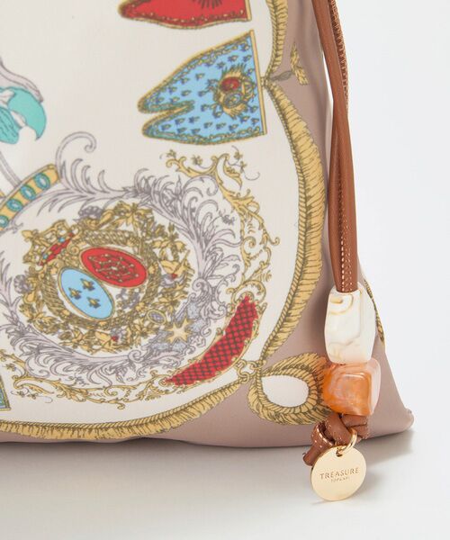 TOPKAPI / トプカピ ショルダーバッグ | 【TREASURE TOPKAPI】【アップデート】マイルドサテン スカーフ柄 巾着 ショルダートートバッグ | 詳細21