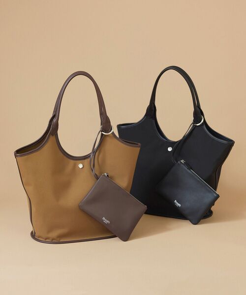TOPKAPI / トプカピ トートバッグ | 【Breath TOPKAPI】RIDGE リッジ オックス レザーハンドル トートバッグ / 軽量 / 肩掛け（ブラウン）