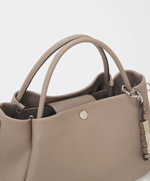 TOPKAPI / トプカピ トートバッグ | 【Breath TOPKAPI】シュリンクレザー ショルダー付き トートバッグ / チャーム付き M | 詳細14