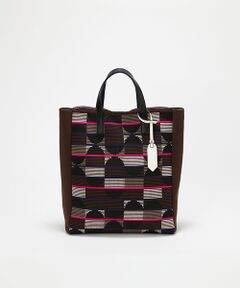 TOPKAPI / トプカピ トートバッグ | 【TREASURE TOPKAPI】Loom Art ルームアート ニットジャガード モダンジオメトリック トートバッグ ポーチ付き