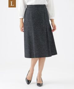 TRANS WORK (大きいサイズ) / トランスワーク (オオキイサイズ) ロング・マキシ丈スカート | 【L】【美シリーズ】【ウォッシャブル】ラメツイーディージャージマーメイドフレアースカート