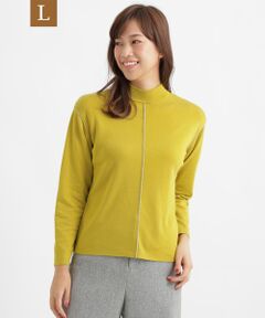 TRANS WORK (大きいサイズ) / トランスワーク (オオキイサイズ) その他トップス | 【L】【ウォッシャブル】ラメラインハイゲージハイネックニット