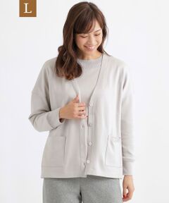 TRANS WORK (大きいサイズ) / トランスワーク (オオキイサイズ) その他トップス | 【L】【ウォッシャブル】ストレッチポンチカーディガン