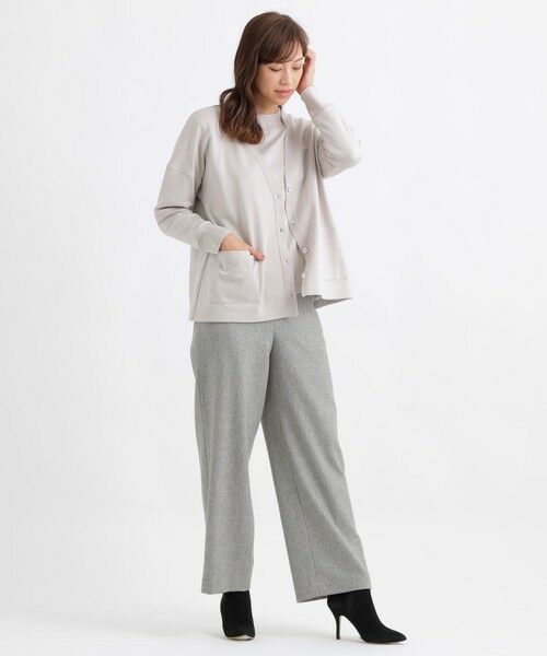 TRANS WORK (大きいサイズ) / トランスワーク (オオキイサイズ) その他トップス | 【L】【ウォッシャブル】ストレッチポンチカーディガン | 詳細1