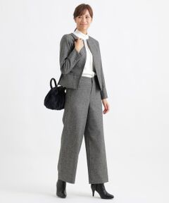 TRANS WORK (大きいサイズ) / トランスワーク (オオキイサイズ) その他パンツ | 【L】【セットアップ対応】【美シリーズ】【ウォッシャブル】ミックスツィードワイドパンツ