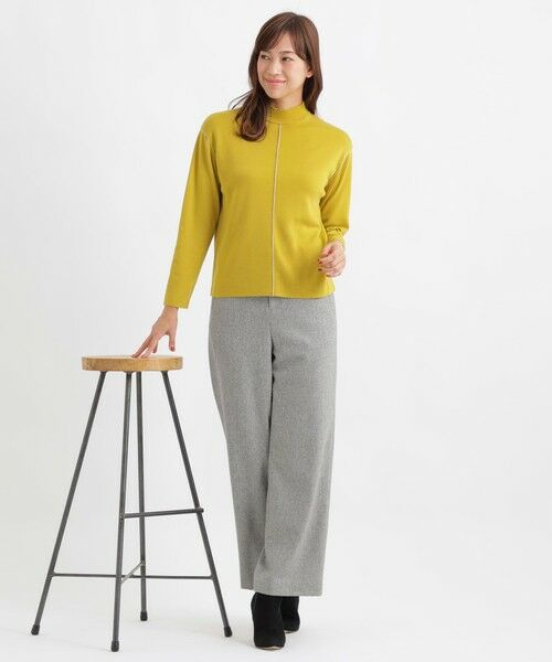 TRANS WORK (大きいサイズ) / トランスワーク (オオキイサイズ) その他パンツ | 【L】【セットアップ対応】【美シリーズ】【ウォッシャブル】ミックスツィードワイドパンツ | 詳細1