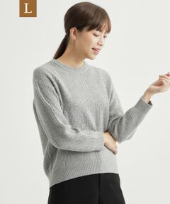 TRANS WORK (大きいサイズ) / トランスワーク (オオキイサイズ) その他トップス | 【L】コースゲージクルーネックニット