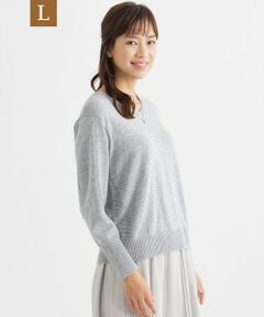 TRANS WORK (大きいサイズ) / トランスワーク (オオキイサイズ) その他トップス | 【L】【ウォッシャブル】ミックスウールVネックニット