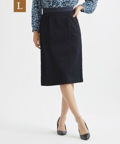 TRANS WORK (大きいサイズ) / トランスワーク (オオキイサイズ) ロング・マキシ丈スカート | 【L】【セットアップ対応】【美シリーズ】【ウォッシャブル】ツイードジャージスカート