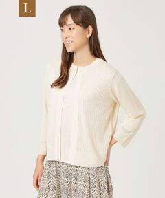 TRANS WORK (大きいサイズ) / トランスワーク (オオキイサイズ) その他トップス | 【L】【ウォッシャブル】ブライトコードニットカーディガン
