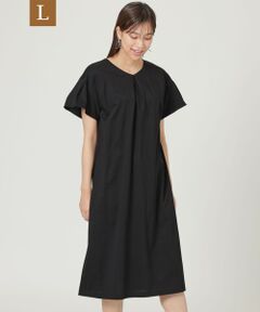 TRANS WORK (大きいサイズ) / トランスワーク (オオキイサイズ) その他トップス | 【L】【ウォッシャブル】プレーティング天竺カットソーワンピース