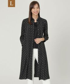 TRANS WORK (大きいサイズ) / トランスワーク (オオキイサイズ) ロング・マキシ丈ワンピース | 【L】【ウォッシャブル】アンティーク小紋プリントワンピース